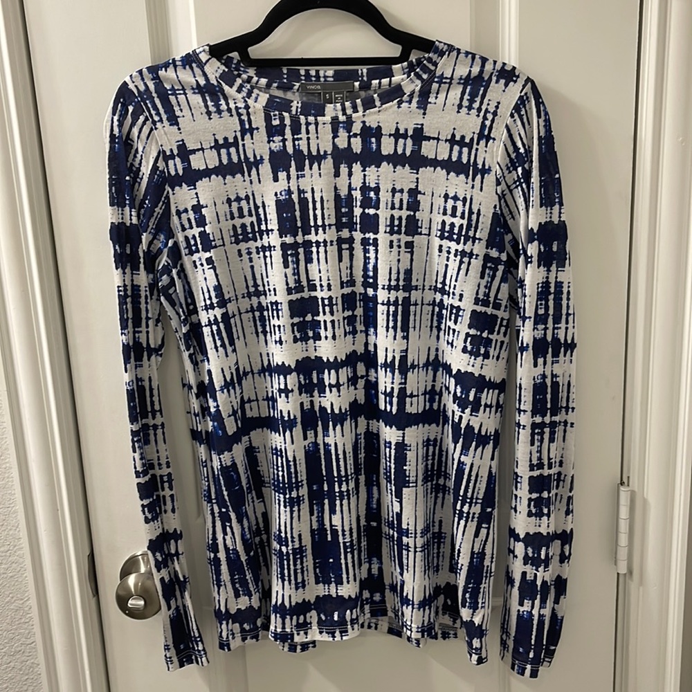 Vince Blue and White T-Shirt